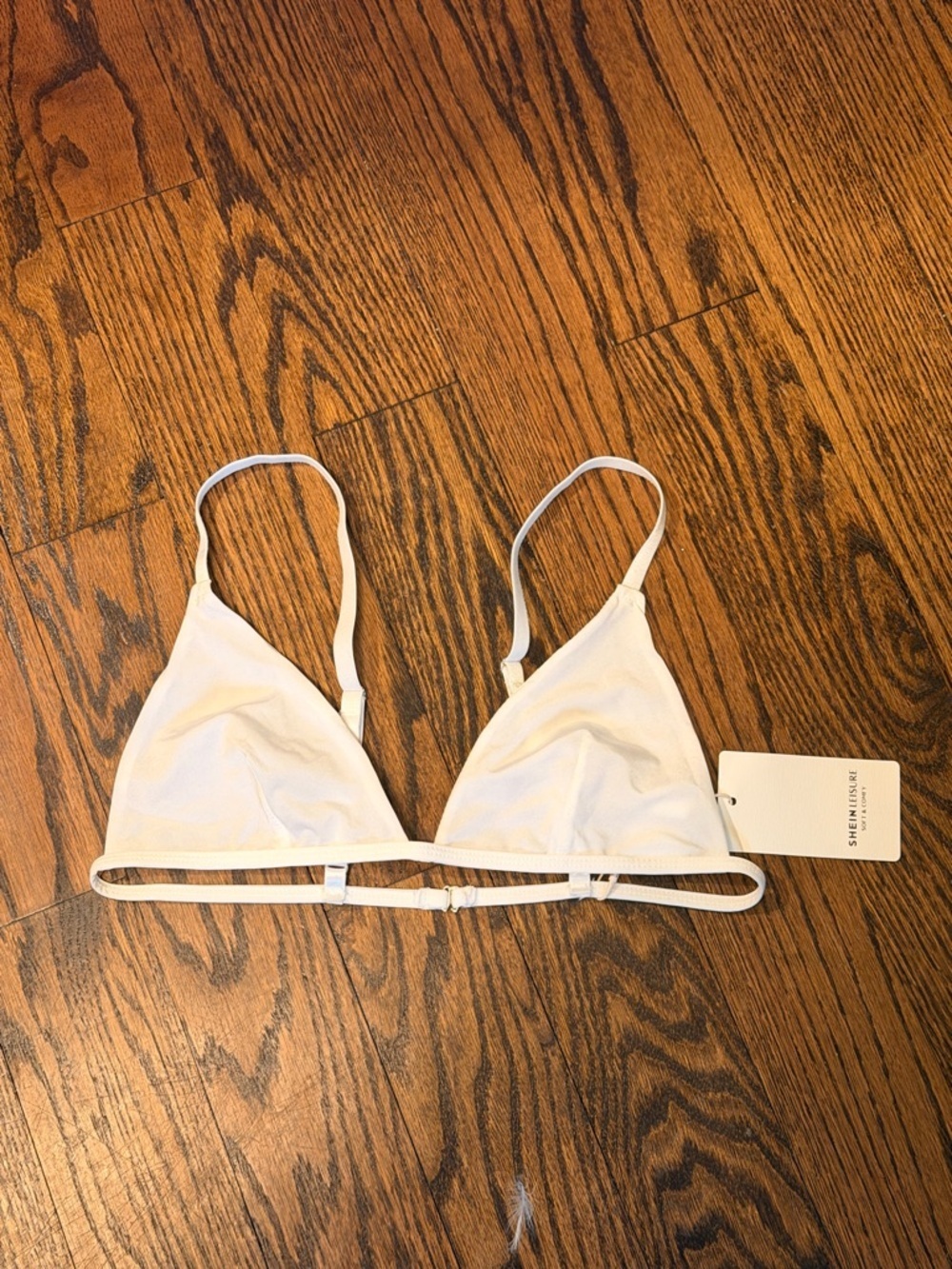 ❤️2 for $10❤️ SHEIN White Triangle Bralette with Adjustable Straps
